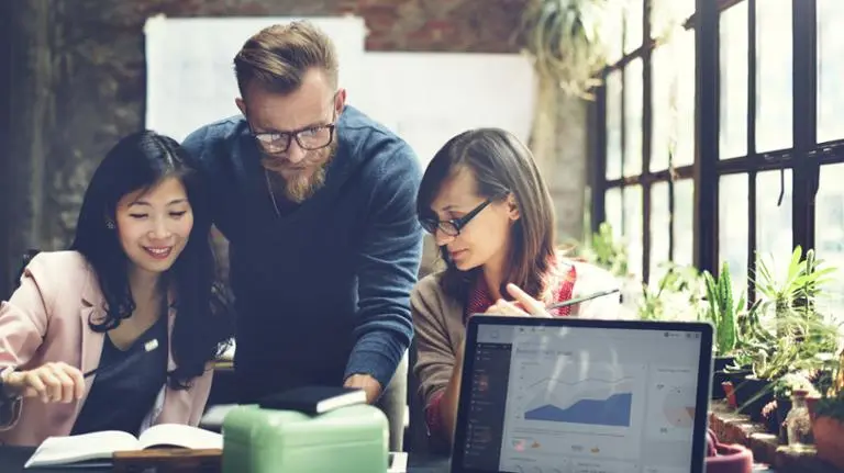 team collaboration in office