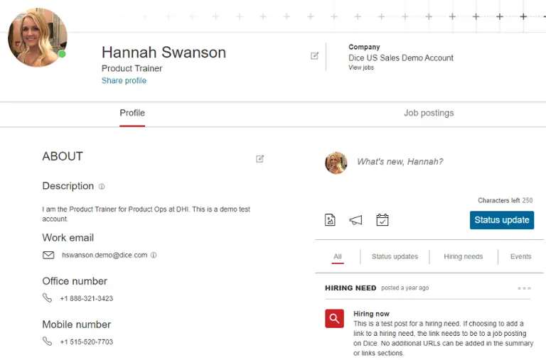 Recruiter Profile