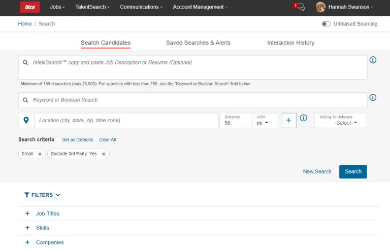 IntelliSearch with Boolean Support